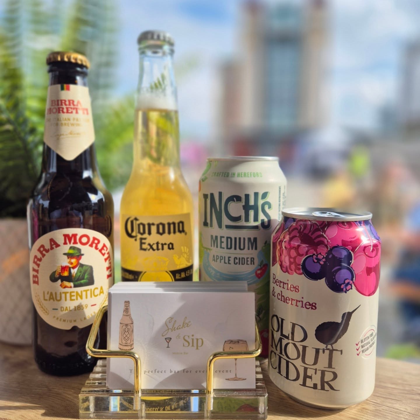 Drinks selection at Shake & Sip