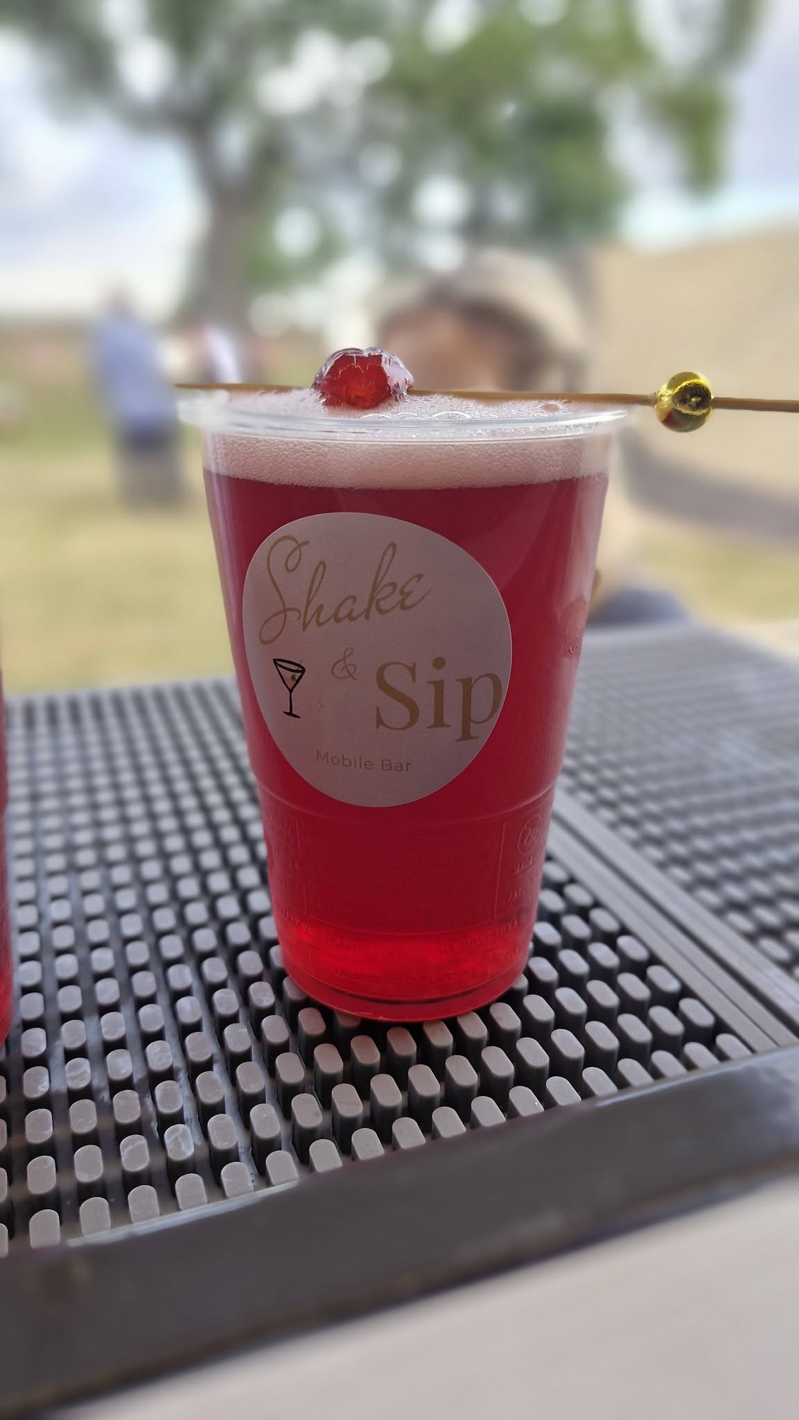 Cherry bakewell cocktail from Shake & Sip