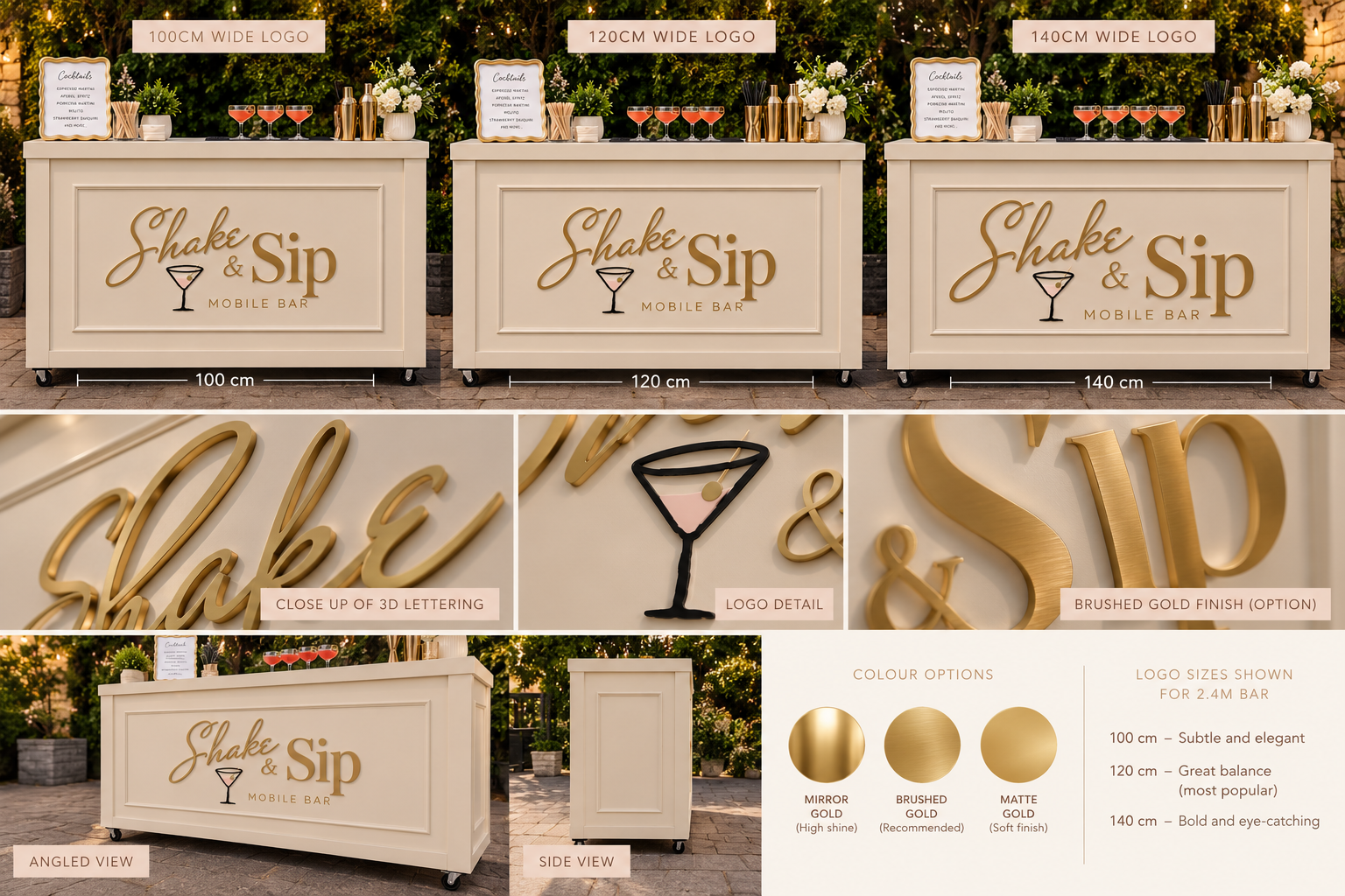 Shake & Sip freestanding event bar concept